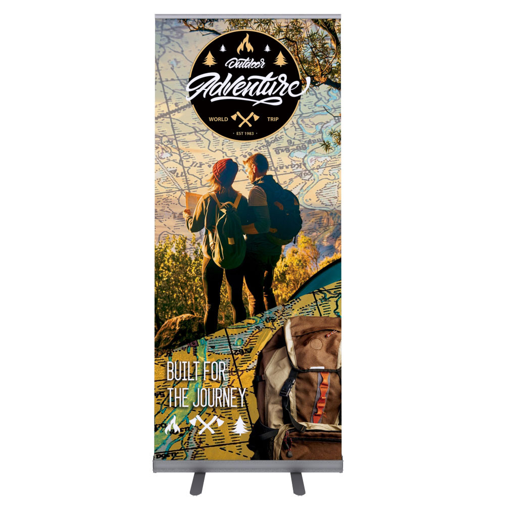 33.5 x 80H Economy Pull-Up Banner, Silver Base